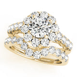 Devoted Halo Round Diamond Engagement Ring — 9K/18K Gold & Platinum