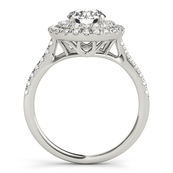 Adored Halo Round Diamond Engagement Ring — 9K/18K Gold & Platinum