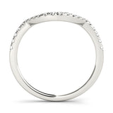 Curved Bands Half Eternity Ring in Gold & Platinum