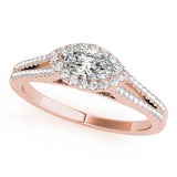 Cherished Halo Marquise Diamond Engagement Ring — 9K/18K Gold & Platinum