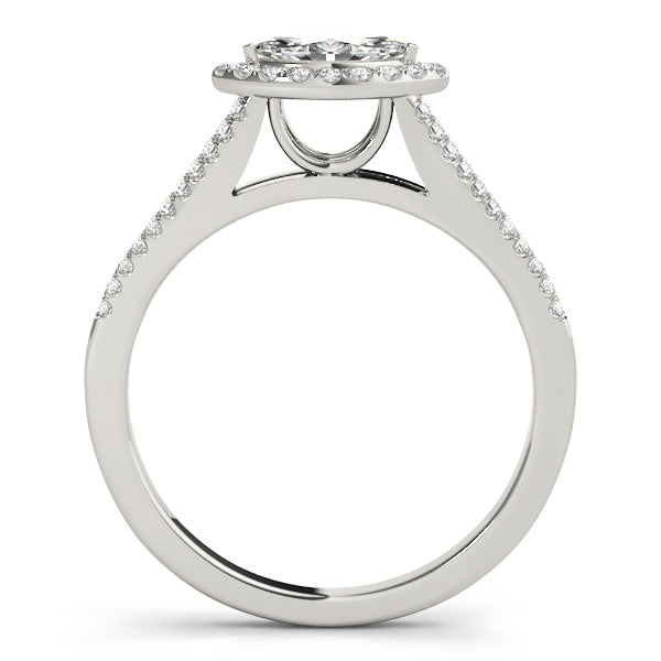 Cherished Halo Marquise Diamond Engagement Ring — 9K/18K Gold & Platinum