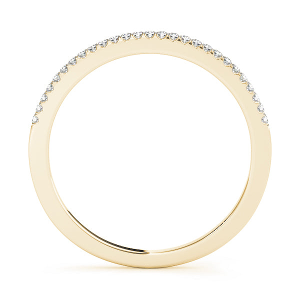 Prong Set Half Eternity Ring in Gold & Platinum