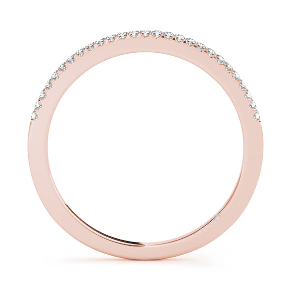 Prong Set Half Eternity Ring in Gold & Platinum