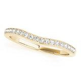 Prong in Channel Curved Half Eternity Ring in Gold & Platinum