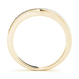 Prong-in-Channel Curved Half Eternity Ring in Gold & Platinum
