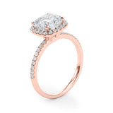 Timeless Halo Cushion Diamond Engagement Ring — 9K/18K Gold & Platinum