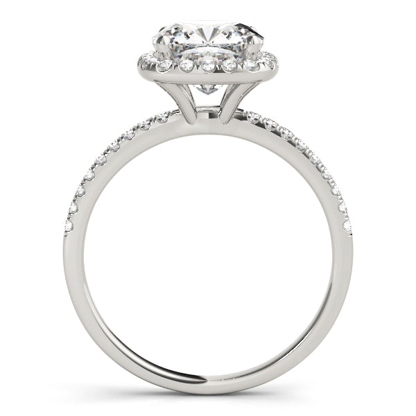 Timeless Halo Cushion Diamond Engagement Ring — 9K/18K Gold & Platinum