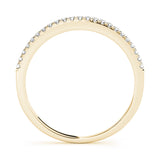 Straight Split Prong Half Eternity Ring in Gold & Platinum