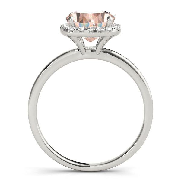 Elegant Halo Cushion Diamond Engagement Ring — 9K/18K Gold & Platinum
