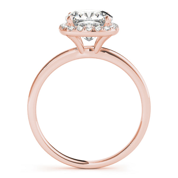 Elegant Halo Cushion Diamond Engagement Ring — 9K/18K Gold & Platinum