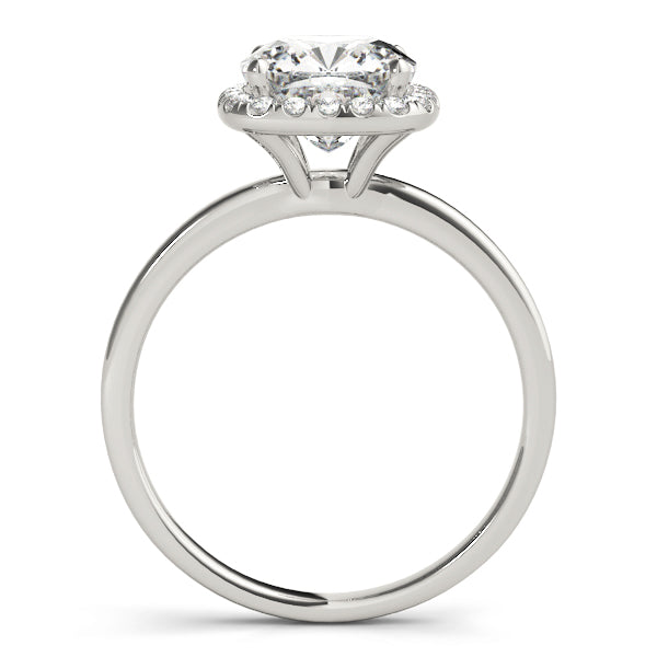 Elegant Halo Cushion Diamond Engagement Ring — 9K/18K Gold & Platinum