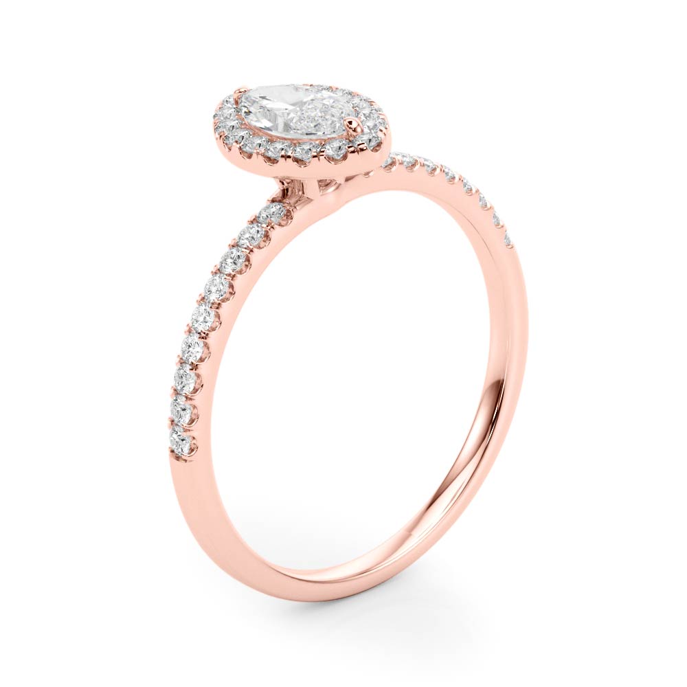 Vintage-Inspired Halo Marquise Diamond Engagement Ring — 9K/18K Gold & Platinum