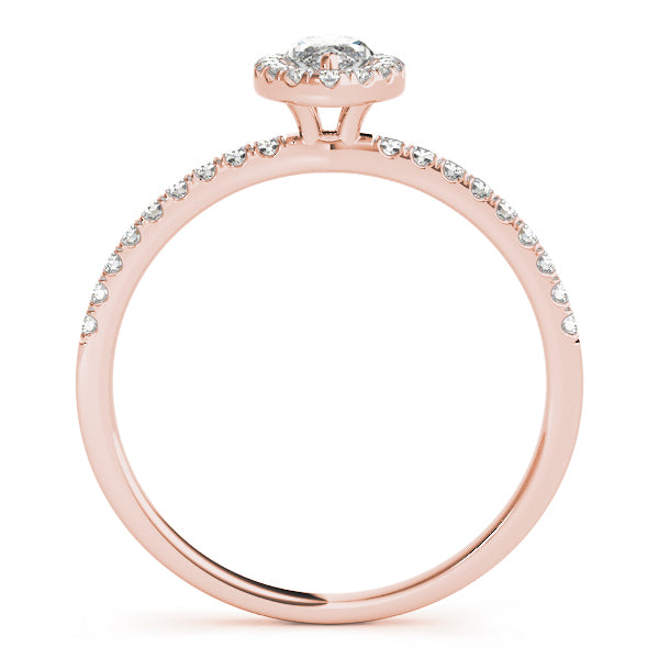 Vintage-Inspired Halo Marquise Diamond Engagement Ring — 9K/18K Gold & Platinum