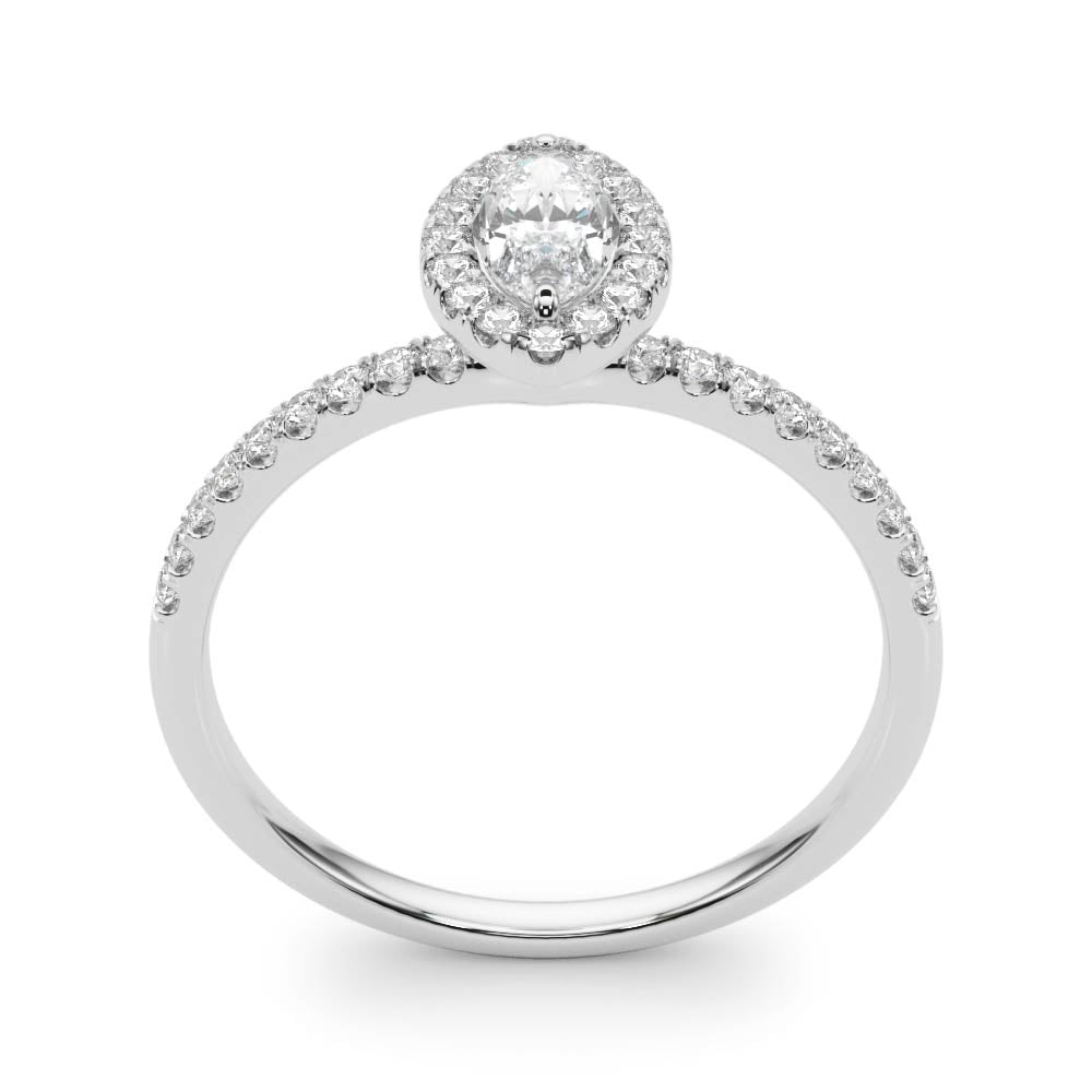 Vintage-Inspired Halo Marquise Diamond Engagement Ring — 9K/18K Gold & Platinum