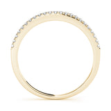 Single Row U-Prong Wedding Half Eternity Ring in Gold & Platinum