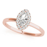Heirloom Halo Marquise Diamond Engagement Ring — 9K/18K Gold & Platinum