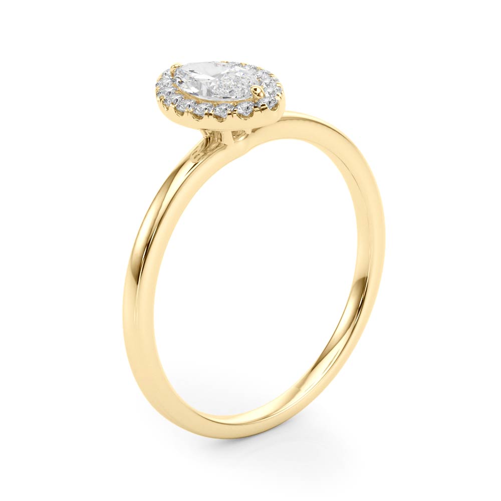 Heirloom Halo Marquise Diamond Engagement Ring — 9K/18K Gold & Platinum