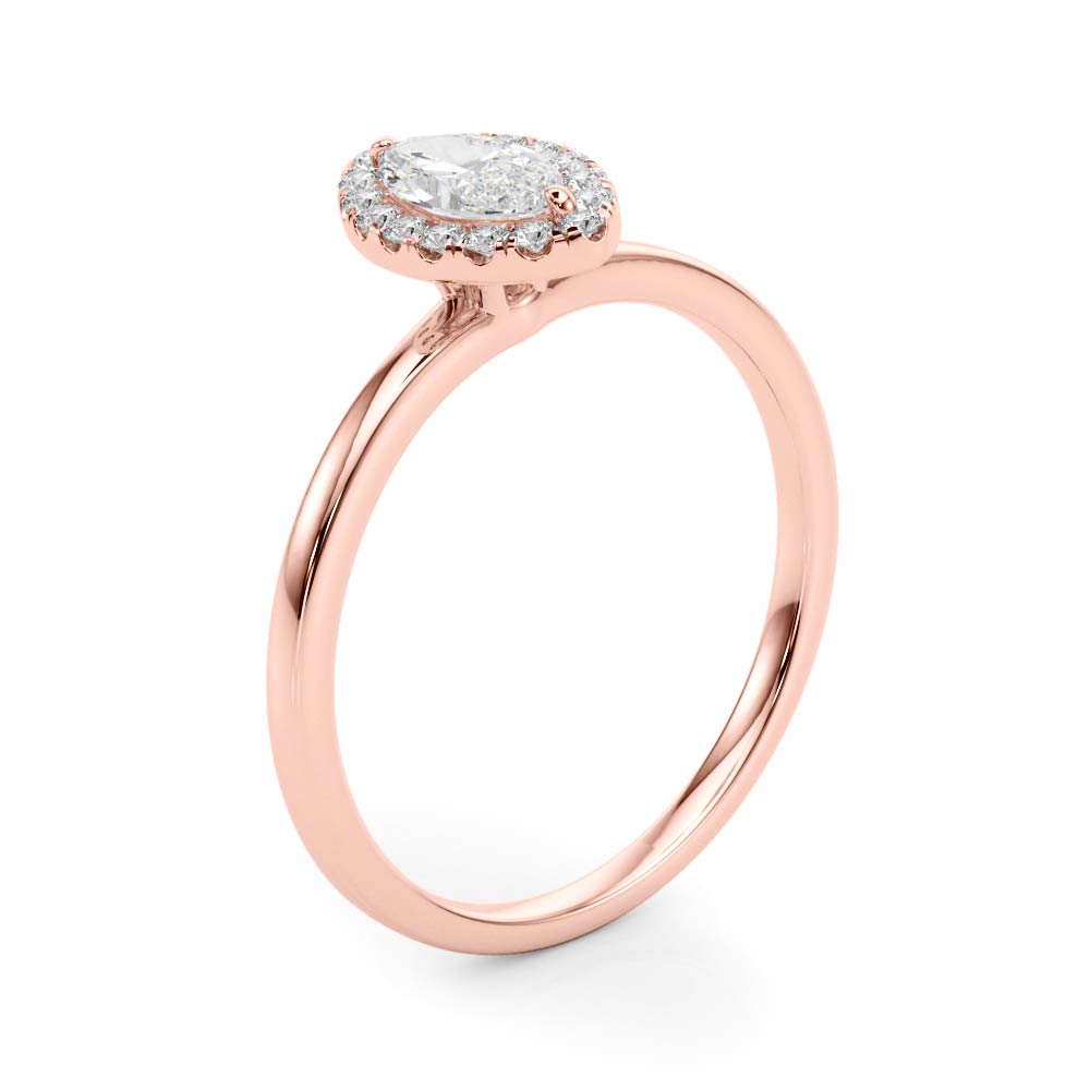 Heirloom Halo Marquise Diamond Engagement Ring — 9K/18K Gold & Platinum