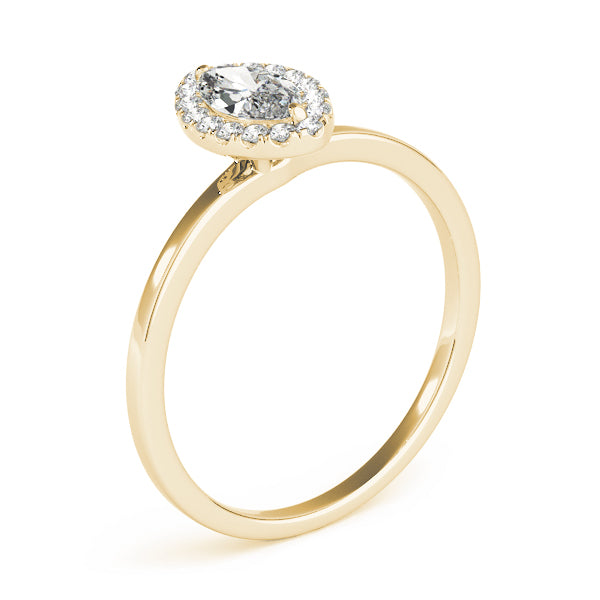 Heirloom Halo Marquise Diamond Engagement Ring — 9K/18K Gold & Platinum