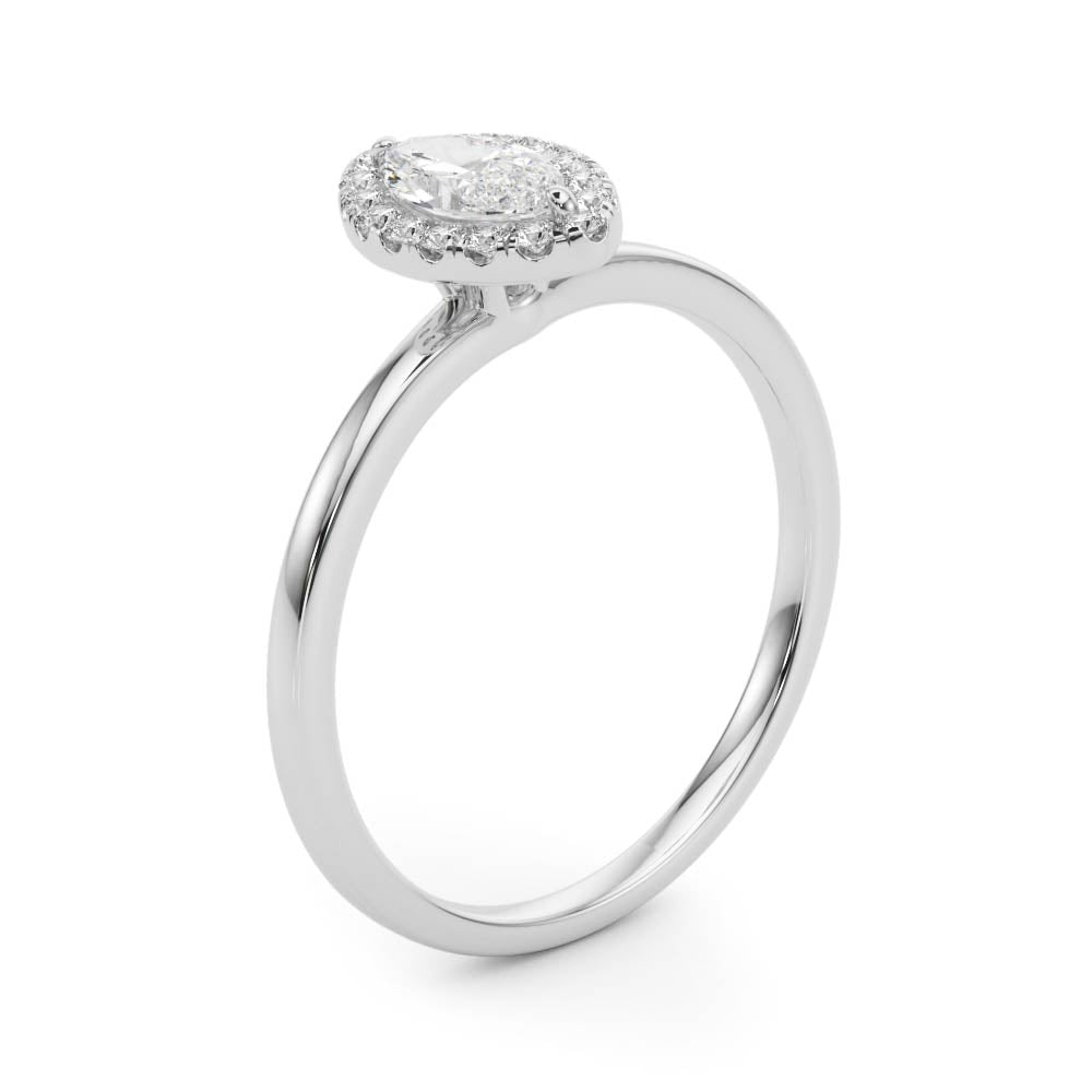 Heirloom Halo Marquise Diamond Engagement Ring — 9K/18K Gold & Platinum