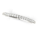 Prong Set Half Eternity Ring in Gold & Platinum