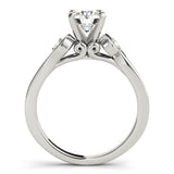 Romantic Three-Stone Round Diamond Engagement Ring — 9K/18K Gold & Platinum
