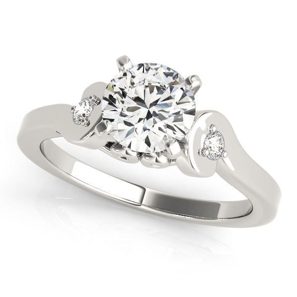 Romantic Three-Stone Round Diamond Engagement Ring — 9K/18K Gold & Platinum