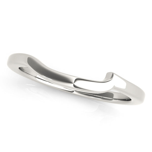 Curved Wedding Gold Band