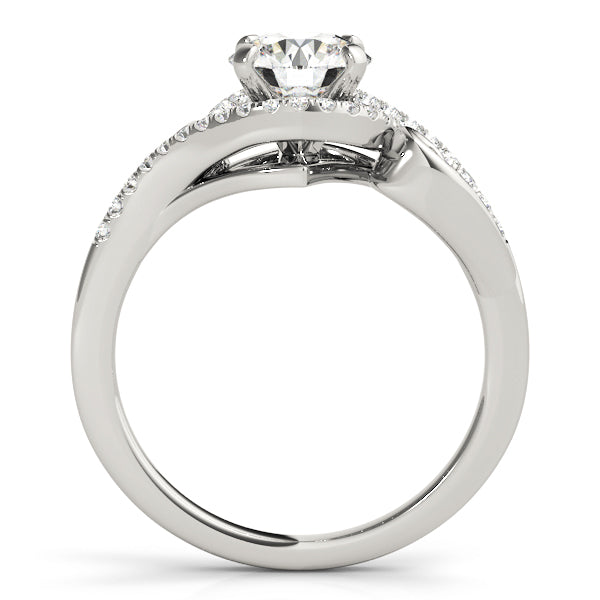 Luxe Halo Round Diamond Engagement Ring — 9K/18K Gold & Platinum