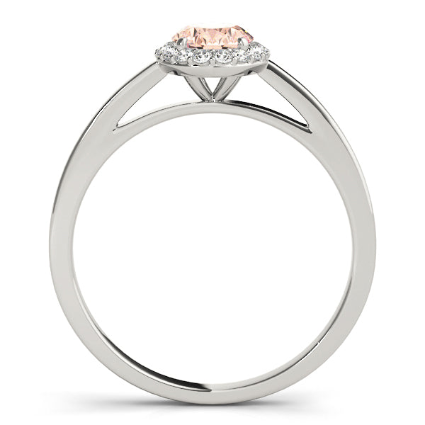 Refined Halo Oval Diamond Engagement Ring — 9K/18K Gold & Platinum