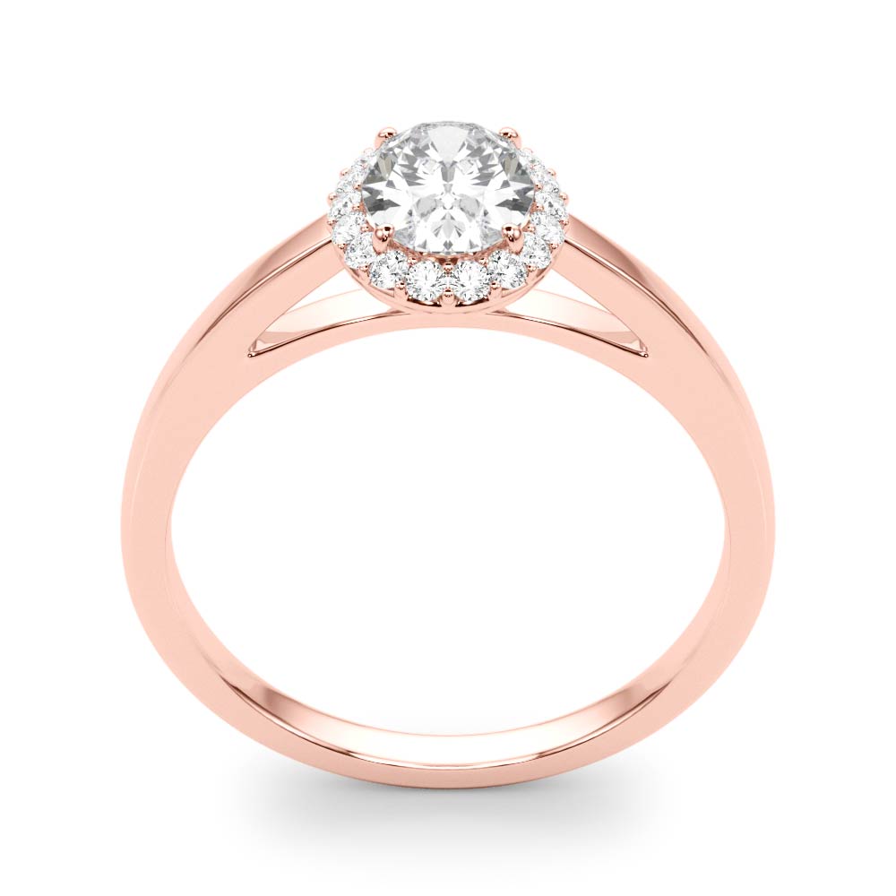 Refined Halo Oval Diamond Engagement Ring — 9K/18K Gold & Platinum