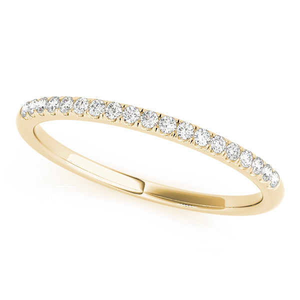 Single-Row Split-Prong Half Eternity Ring in Gold & Platinum
