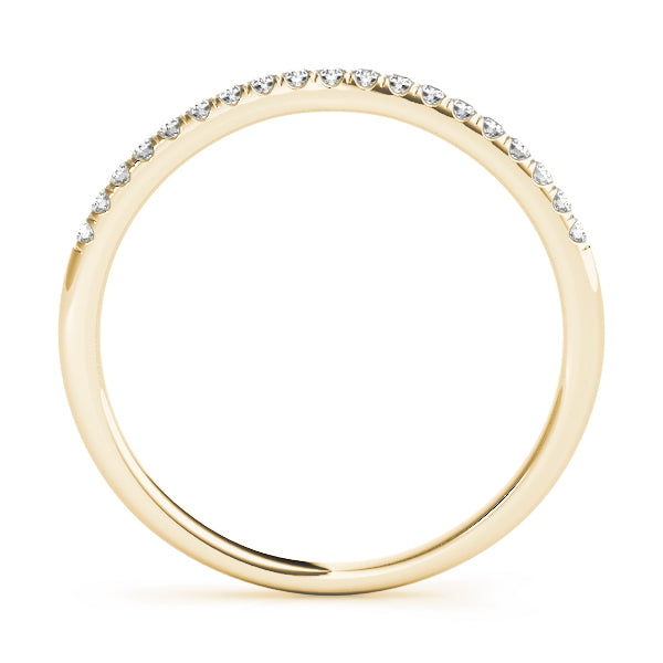 Single-Row Split-Prong Half Eternity Ring in Gold & Platinum