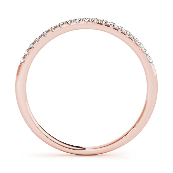 Single-Row Split-Prong Half Eternity Ring in Gold & Platinum