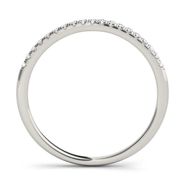 Single-Row Split-Prong Half Eternity Ring in Gold & Platinum
