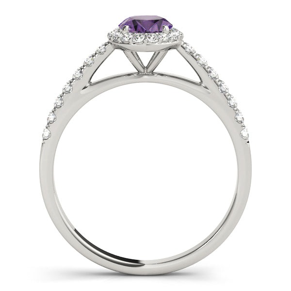 Iconic Halo Oval Diamond Engagement Ring — 9K/18K Gold & Platinum