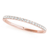 Straight Split Prong Half Eternity Ring in Gold & Platinum