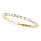Straight Split Prong Half Eternity Ring in Gold & Platinum