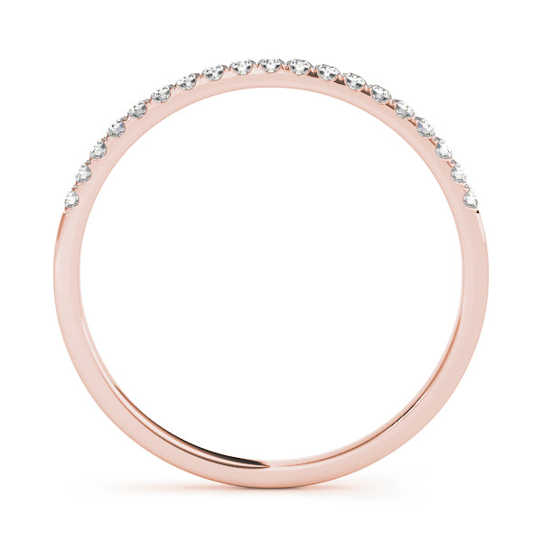 Straight Split Prong Half Eternity Ring in Gold & Platinum