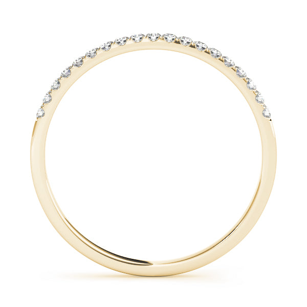 Straight Split Prong Half Eternity Ring in Gold & Platinum