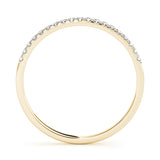 Straight Split Prong Half Eternity Ring in Gold & Platinum