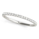 Straight Split Prong Half Eternity Ring in Gold & Platinum