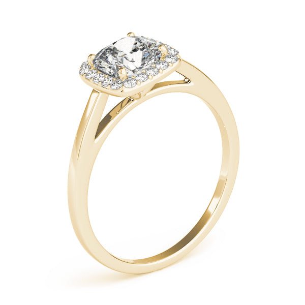 Signature Halo Cushion Diamond Engagement Ring — 9K/18K Gold & Platinum