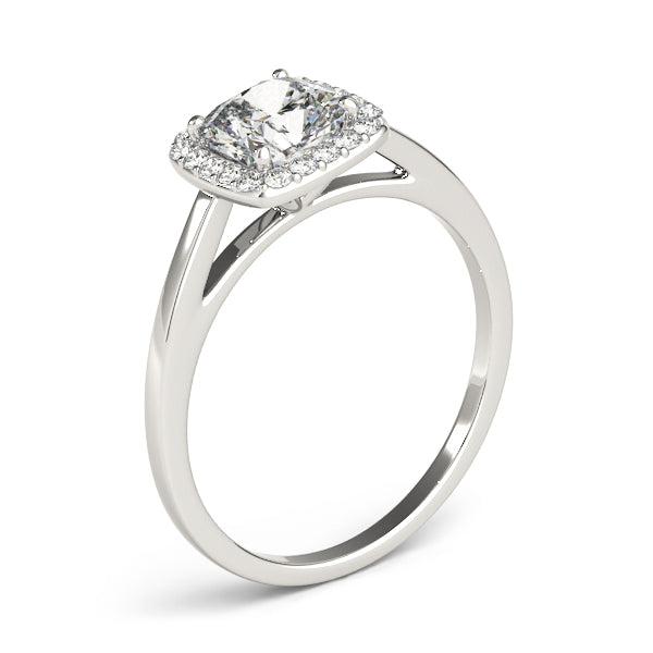 Signature Halo Cushion Diamond Engagement Ring — 9K/18K Gold & Platinum