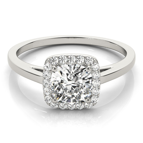 Signature Halo Cushion Diamond Engagement Ring — 9K/18K Gold & Platinum