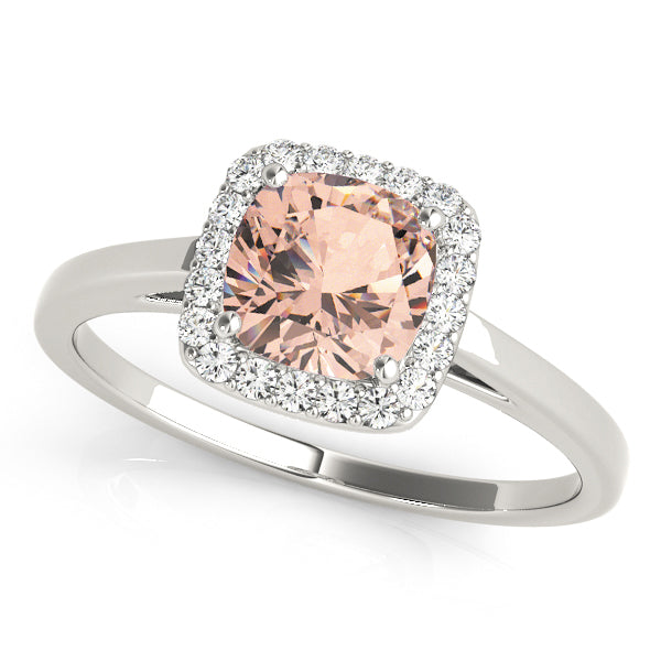 Signature Halo Cushion Diamond Engagement Ring — 9K/18K Gold & Platinum