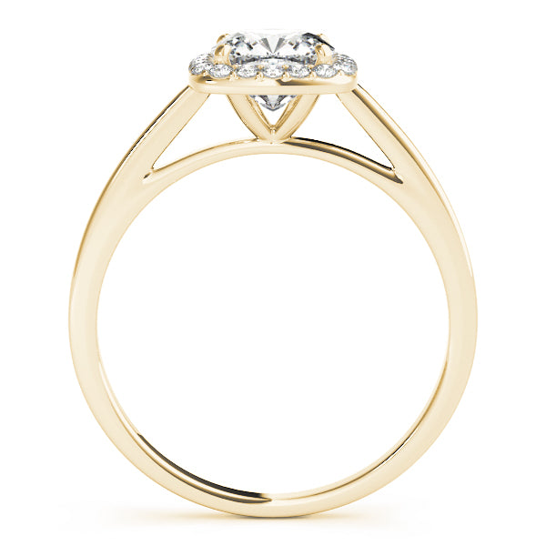 Signature Halo Cushion Diamond Engagement Ring — 9K/18K Gold & Platinum