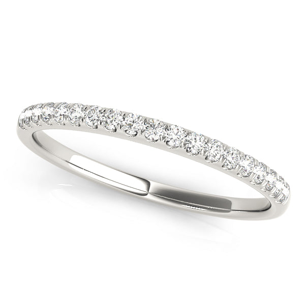 Prong Set Half Eternity Ring in Gold & Platinum
