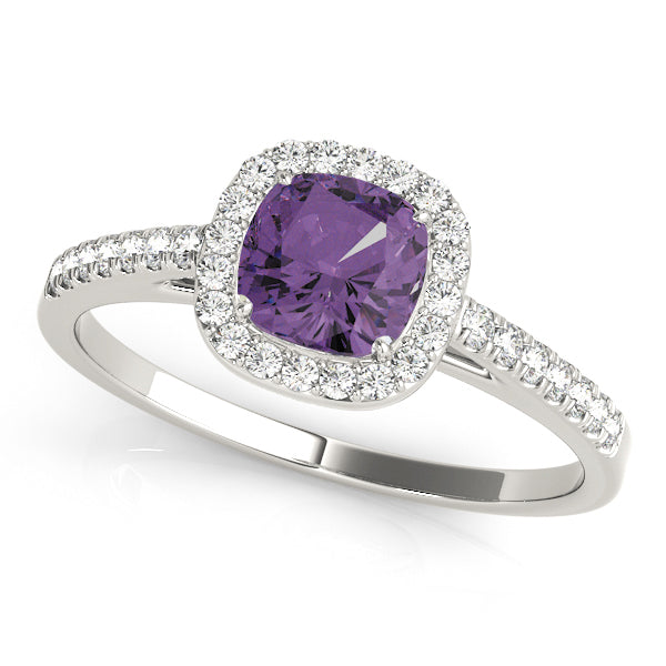 Artisan Halo Cushion Diamond Engagement Ring — 9K/18K Gold & Platinum