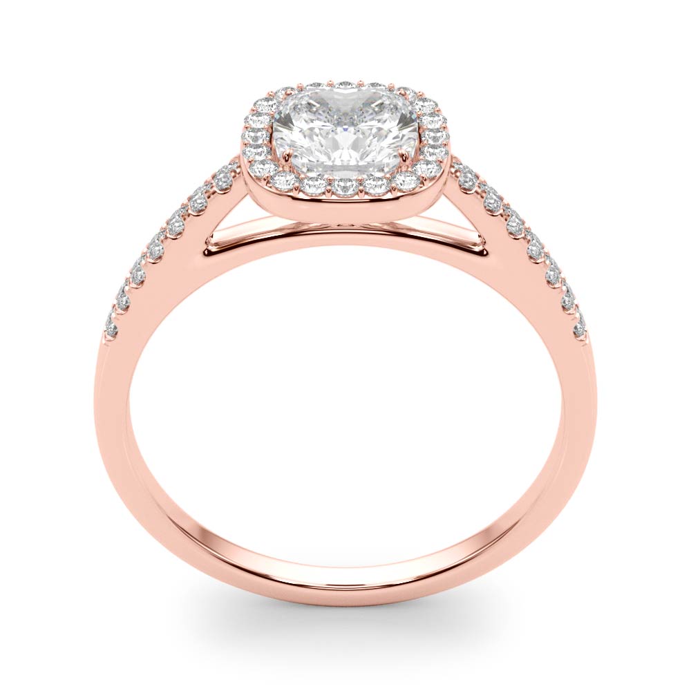 Artisan Halo Cushion Diamond Engagement Ring — 9K/18K Gold & Platinum